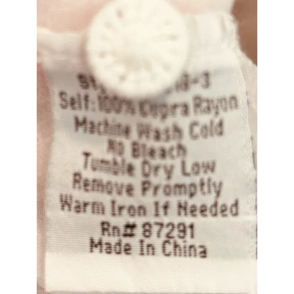 Johnny Was Eyelet Sheer Floral Flower Embroidered Long Sleeve Tunic Blouse Sz XL - Picture 6 of 10